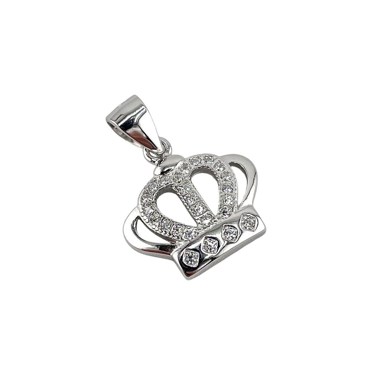 CZ Crown Pendant Sterling Silver