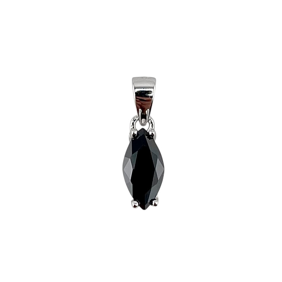 CZ Oval Pendant Sterling Silver
