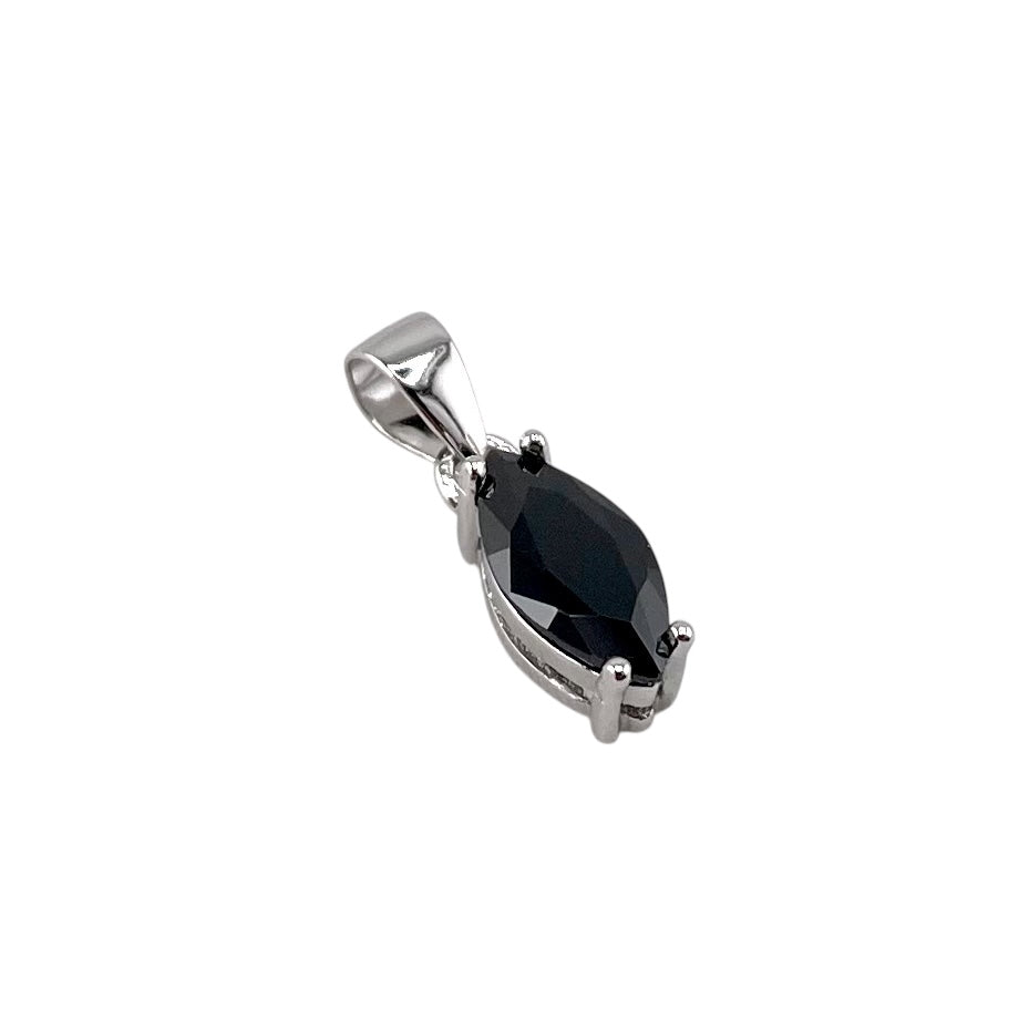 CZ Oval Pendant Sterling Silver