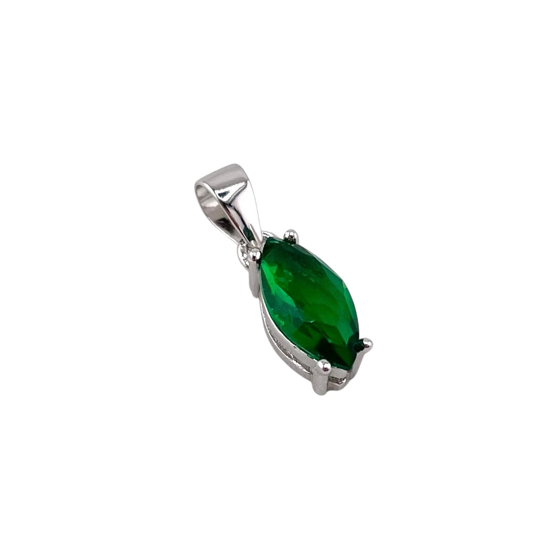 CZ Oval Pendant Sterling Silver