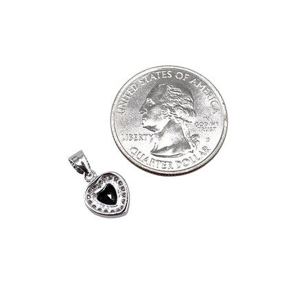 CZ Heart Pendant Sterling Silver