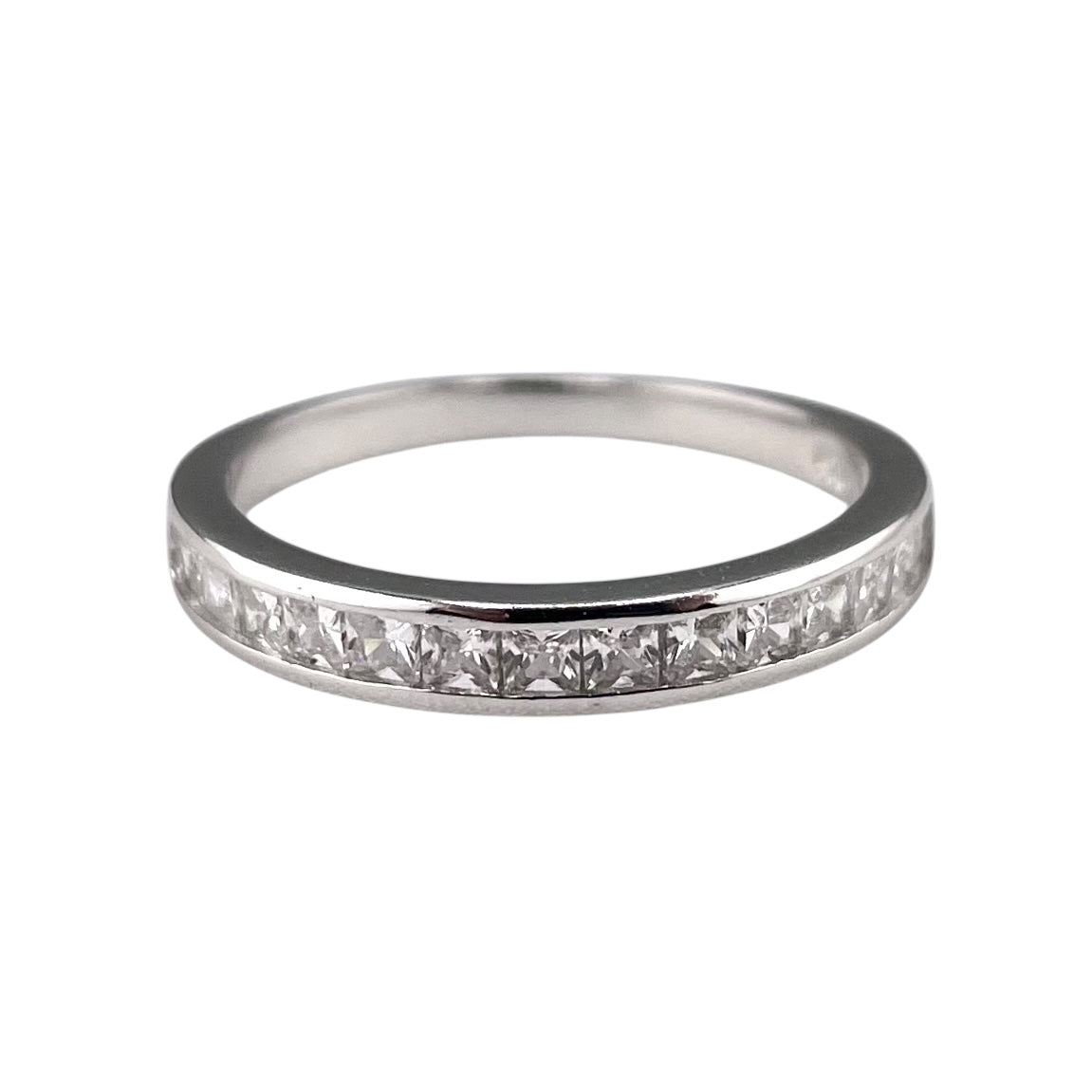 CZ Row Ring Sterling Silver
