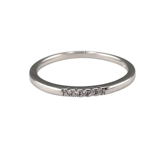 CZ Row Ring Sterling Silver