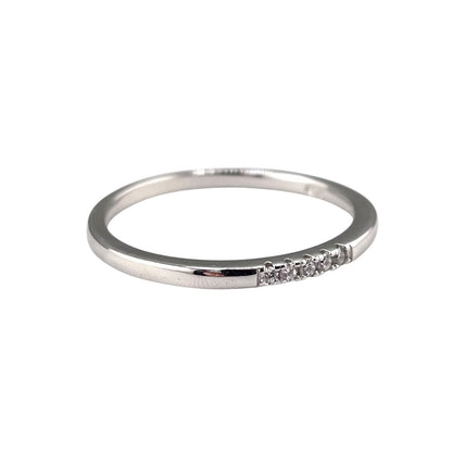 CZ Row Ring Sterling Silver