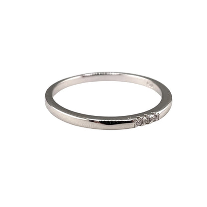 CZ Row Ring Sterling Silver