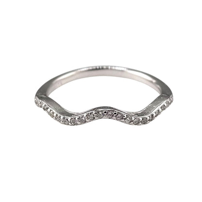 CZ Wave Row Ring Sterling Silver