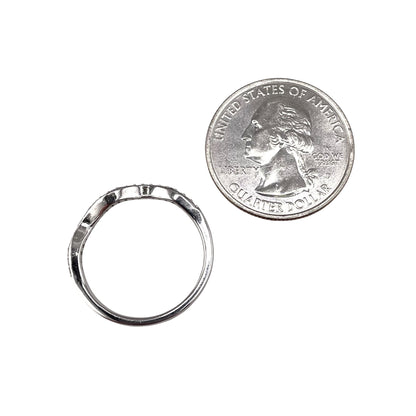 CZ Wave Row Ring Sterling Silver