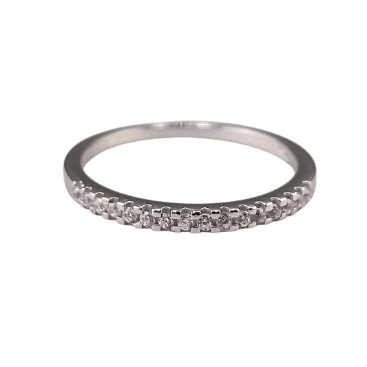 CZ Row Ring Sterling Silver