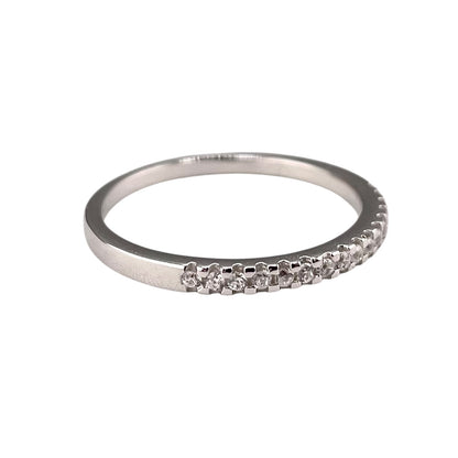 CZ Row Ring Sterling Silver