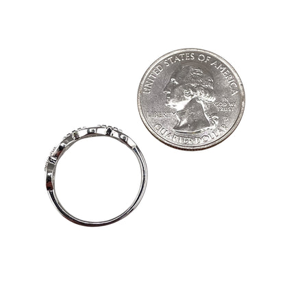 CZ Link Ring Sterling Silver