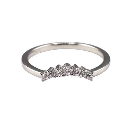 CZ Ascending Row Ring Sterling Silver