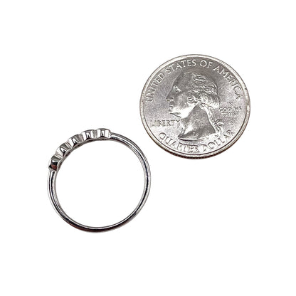 CZ Round Row Ring Sterling Silver