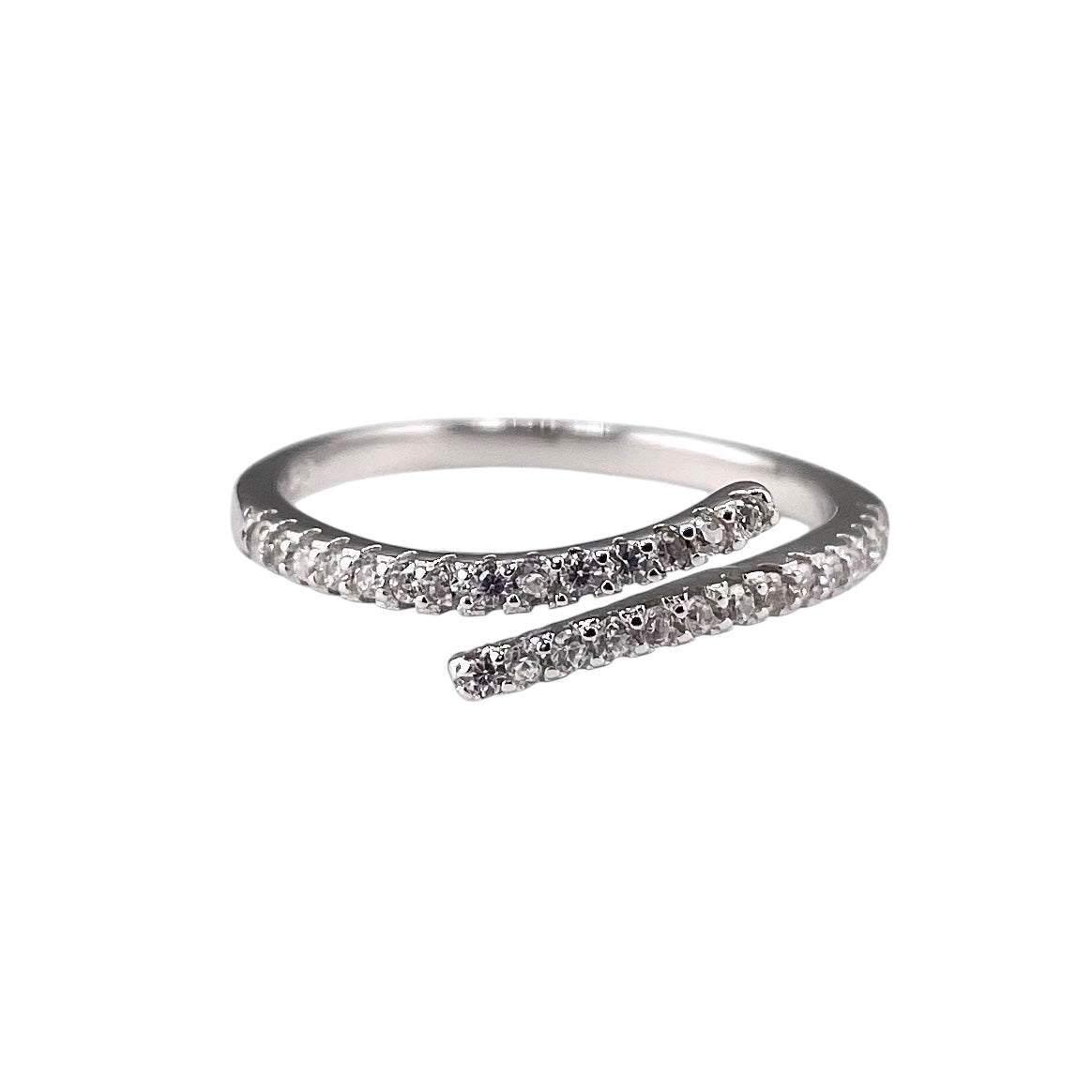 CZ Wrap Row Ring Sterling Silver