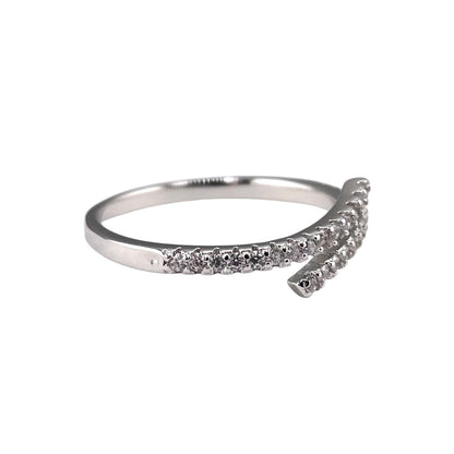 CZ Wrap Row Ring Sterling Silver
