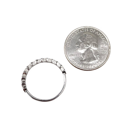 CZ Diamond Row Ring Sterling Silver