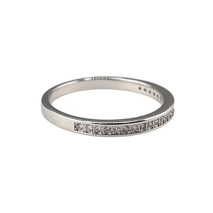 CZ Row Ring Sterling Silver