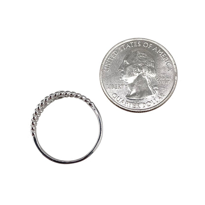 CZ Circle Rope Ring Sterling Silver