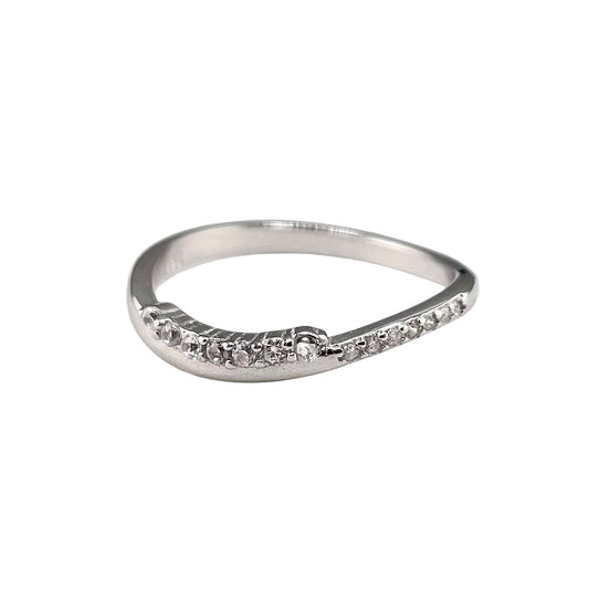CZ Row Ring Sterling Silver