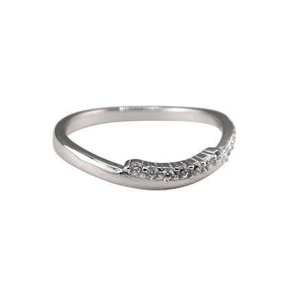 CZ Row Ring Sterling Silver