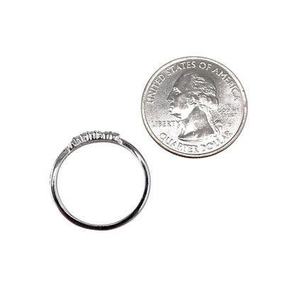 CZ Row Ring Sterling Silver