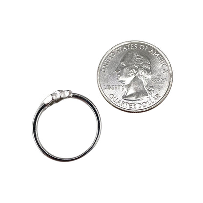 CZ Slanted Row Ring Sterling Silver