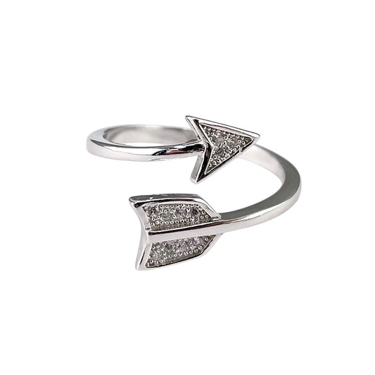 CZ Arrow Ring Sterling Silver