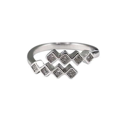 CZ Diamond Wrap Ring Sterling Silver