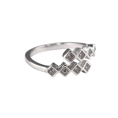 CZ Diamond Wrap Ring Sterling Silver