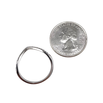 CZ Chevron Ring Sterling Silver
