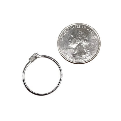 CZ Slanted Ring Sterling Silver