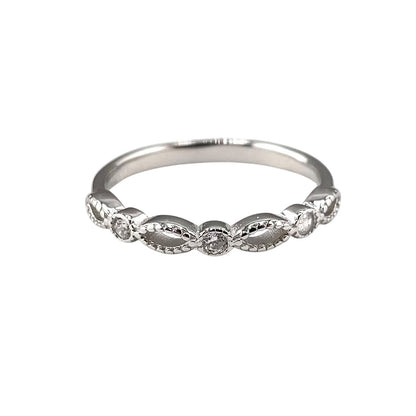 CZ Round Pear Ring Sterling Silver