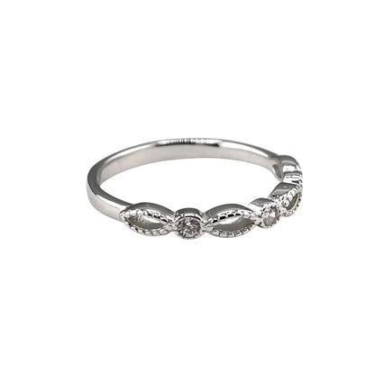 CZ Round Pear Ring Sterling Silver