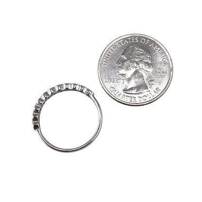 CZ Round Row Ring Sterling Silver