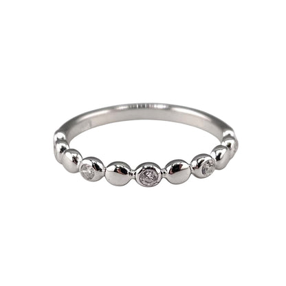 CZ Round Row Ring Sterling Silver