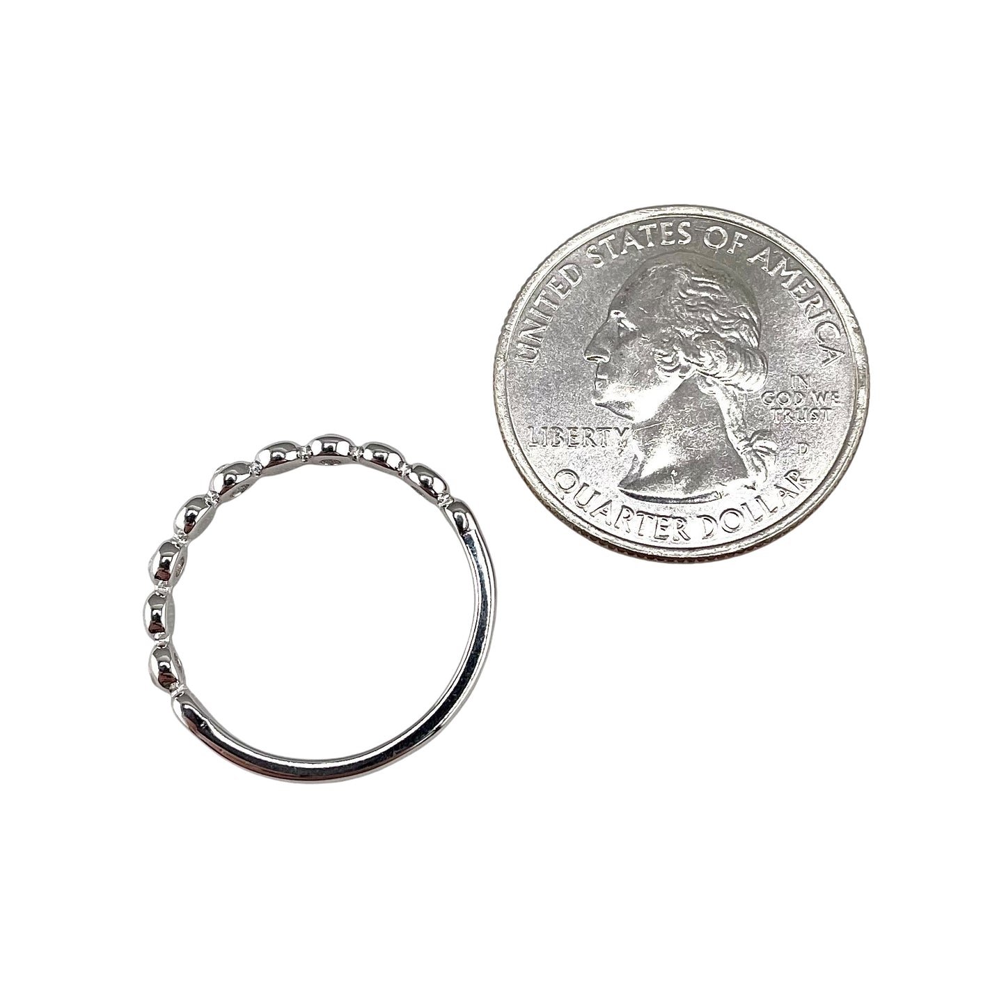 CZ Round Row Ring Sterling Silver