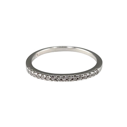 CZ Round Row Ring Sterling Silver