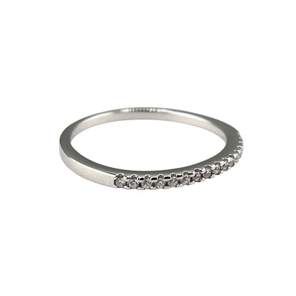 CZ Round Row Ring Sterling Silver