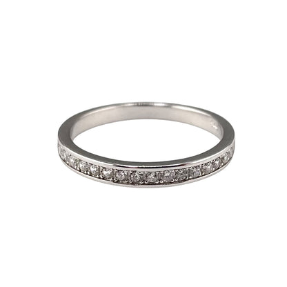 CZ Round Row Ring Sterling Silver