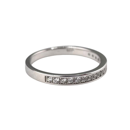 CZ Round Row Ring Sterling Silver