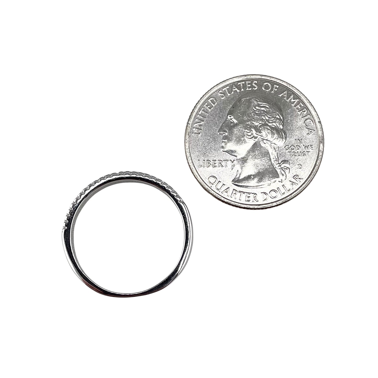 CZ Round Double Row Ring Sterling Silver