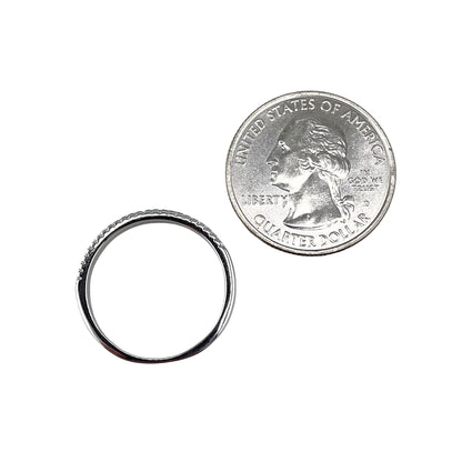 CZ Round Double Row Ring Sterling Silver