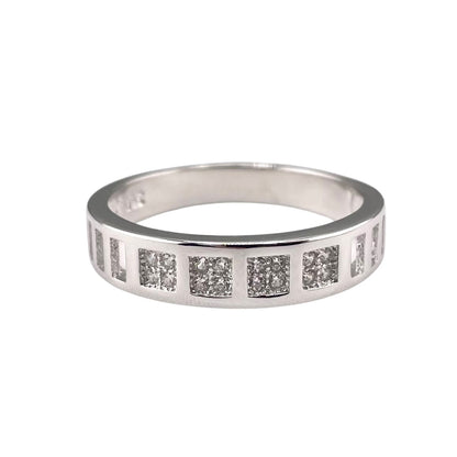 CZ Square Ring Sterling Silver