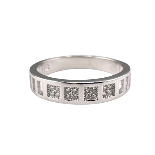 CZ Square Ring Sterling Silver