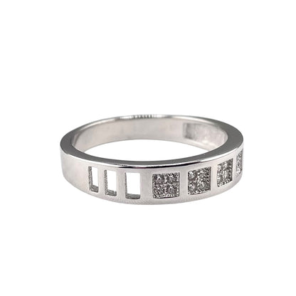CZ Square Ring Sterling Silver