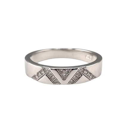 CZ Point Ring Sterling Silver