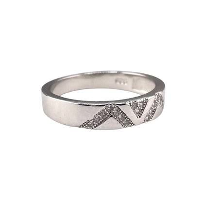 CZ Point Ring Sterling Silver
