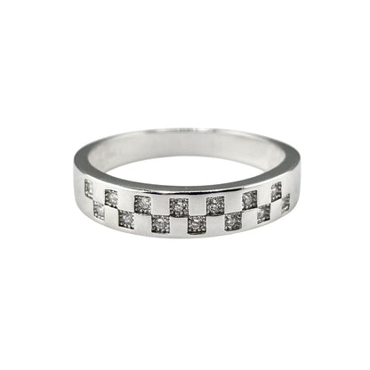 CZ Square Stack Ring Sterling Silver