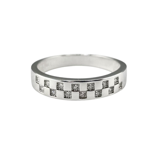 CZ Square Stack Ring Sterling Silver