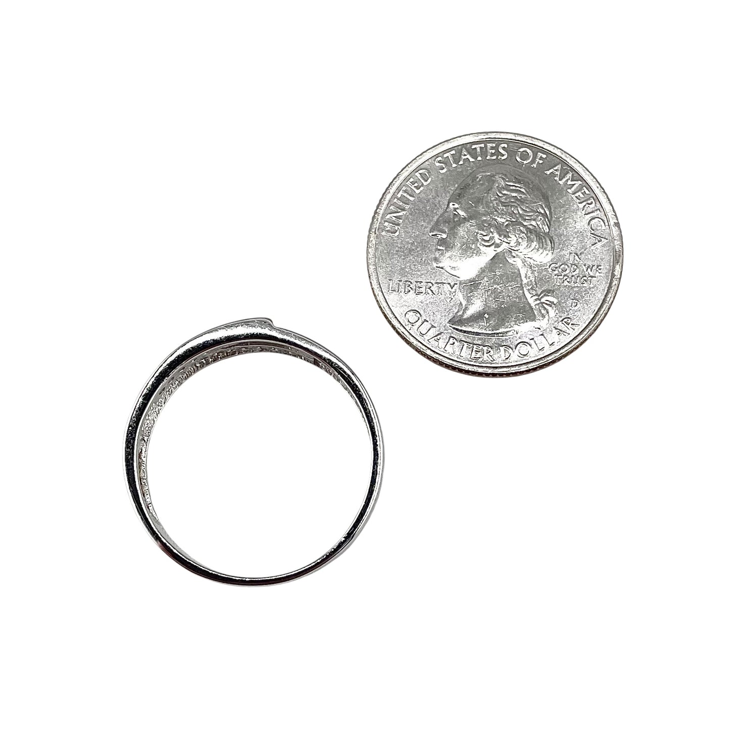 CZ Stack Row Ring Sterling Silver