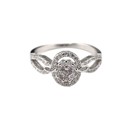 CZ Round Ring Sterling Silver